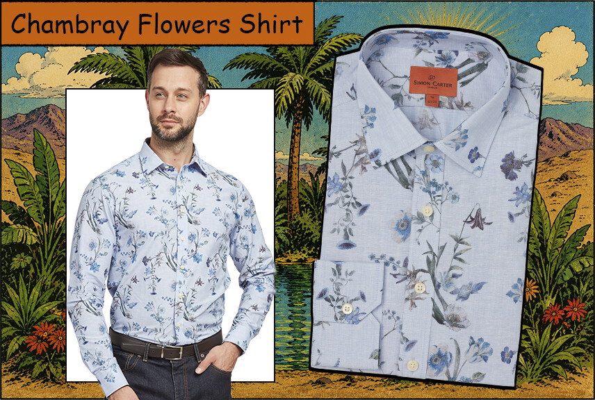 Chambray Flowers Shirt