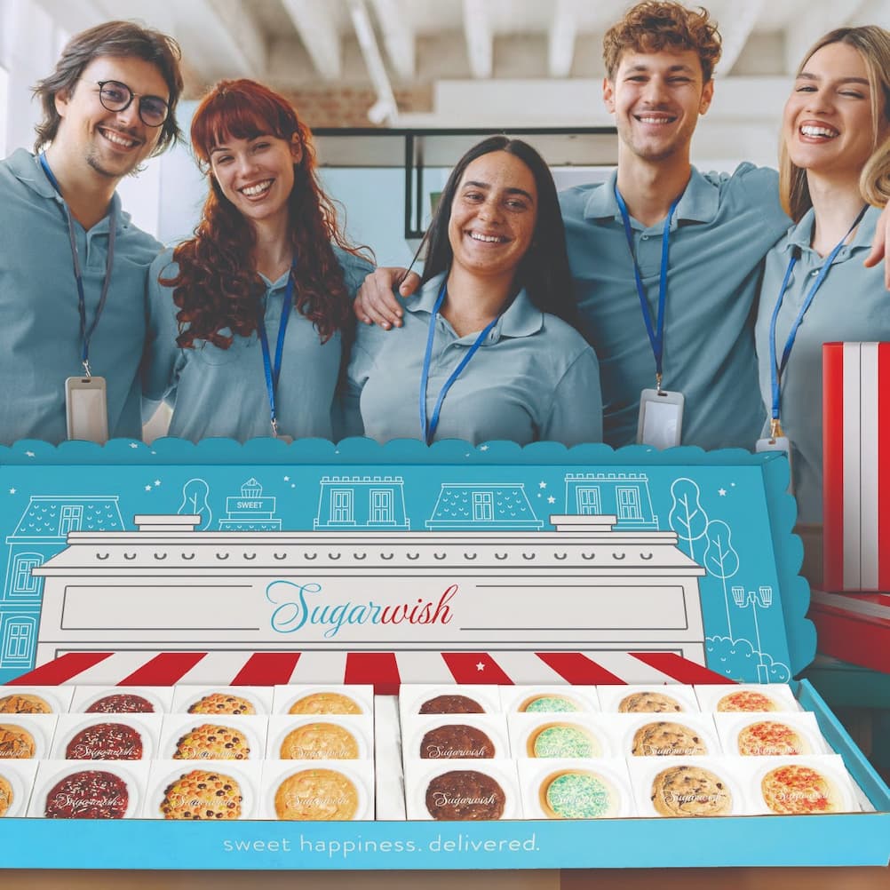 Interns with Sugarwish Party Box