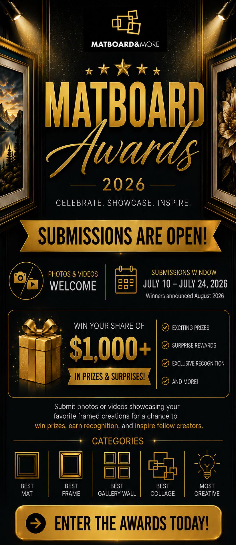Matboard Awards 2026 Submissions Are Open