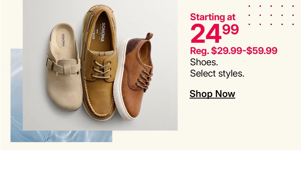 starting at $24.99 shoes