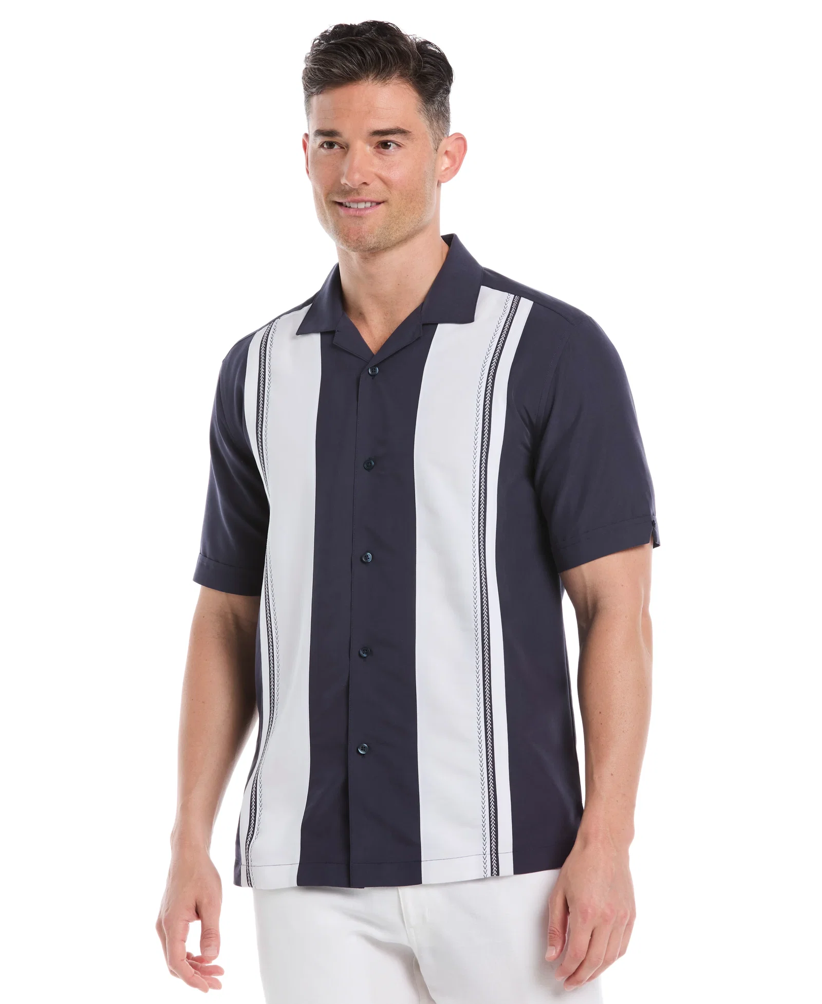 Image of Retro Panel Embroidered Shirt
