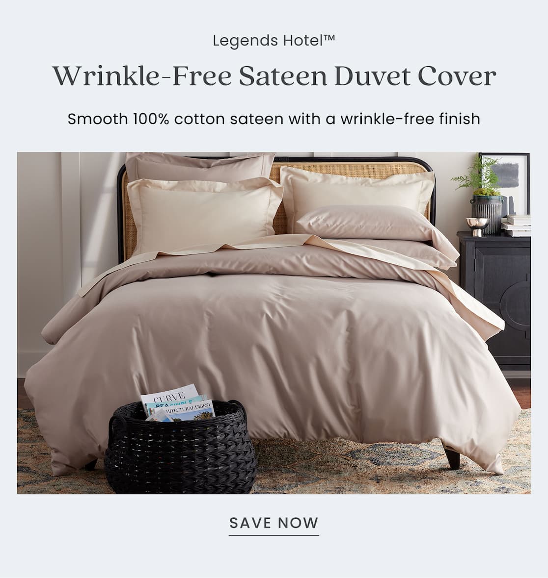 Classic Smooth Wrinkle-Free Sateen Bed Duvet Cover