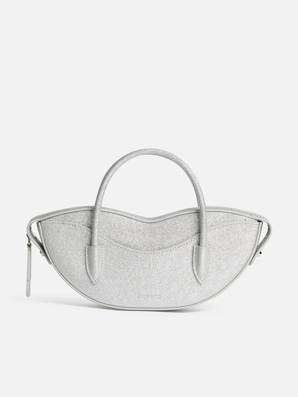 Silver Glitter Mini Lips Bag