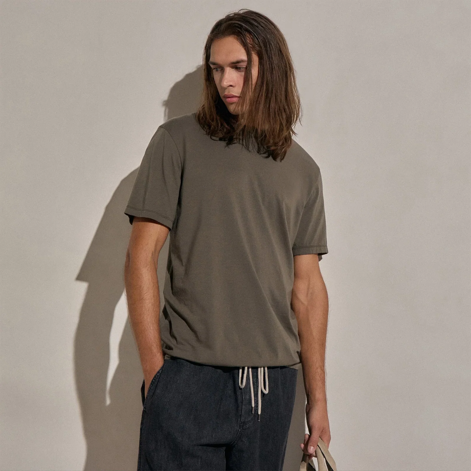 Image of Luxe Lotus Jersey Tee - Army Green