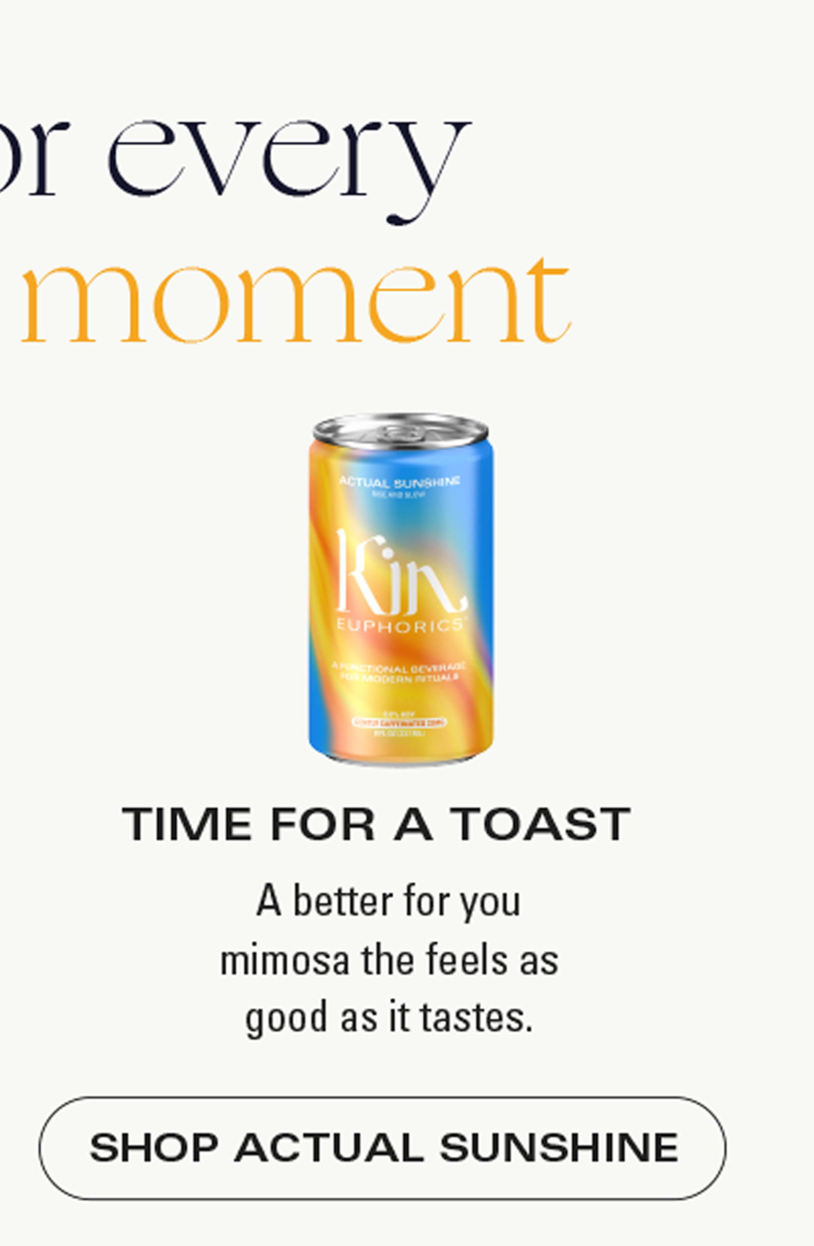 Time for a toast - Actual Sunshine
