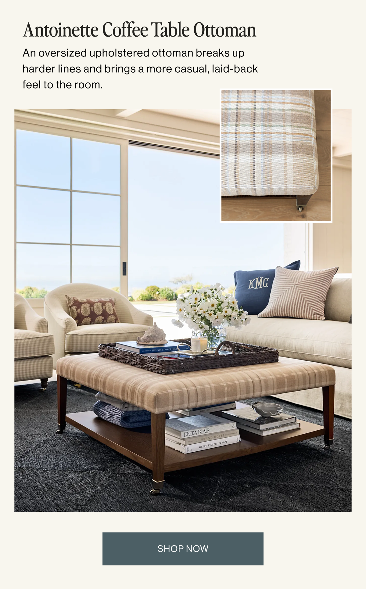 Antoinette Coffee Table Ottoman