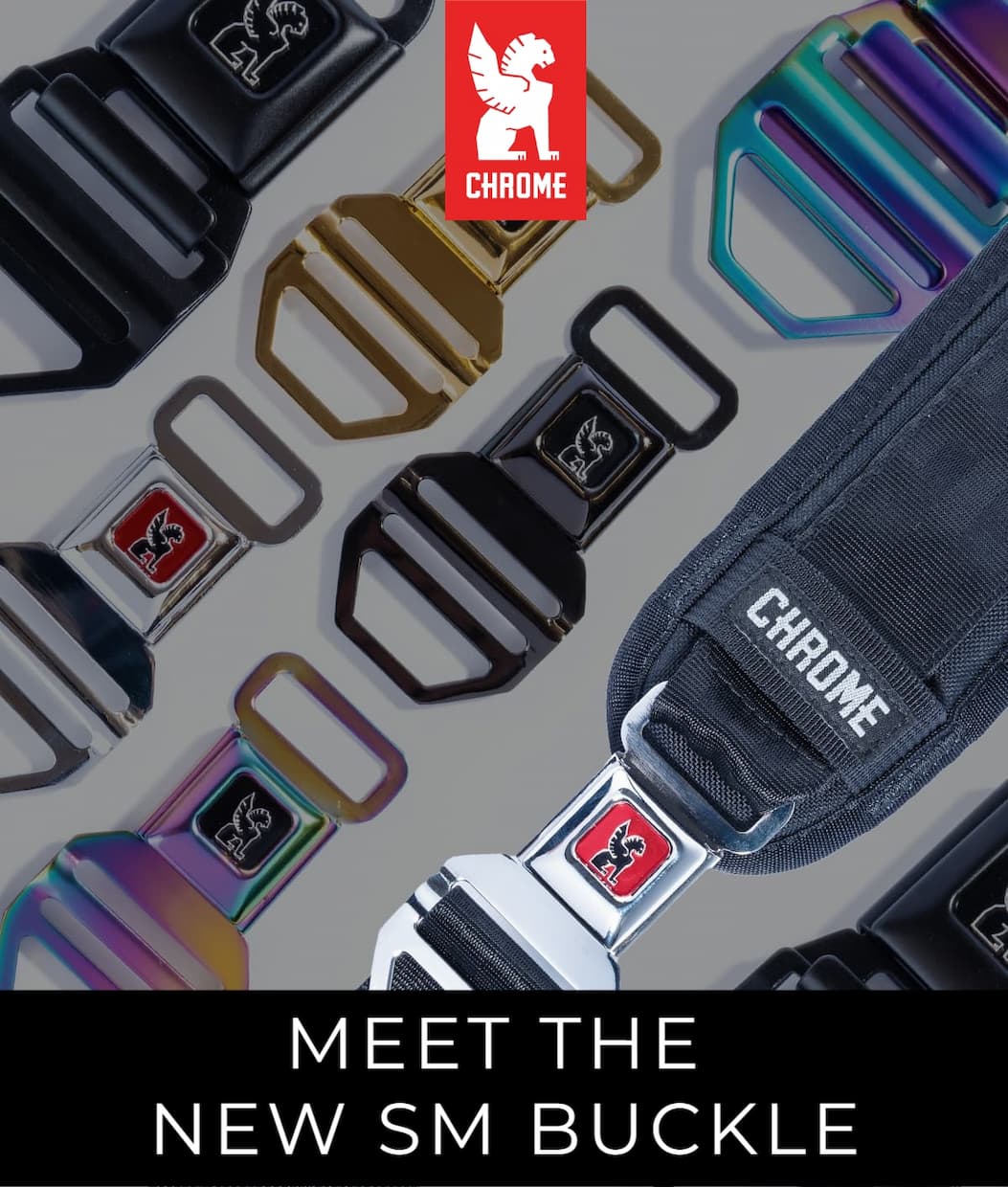 A collage of SM buckles with some LG ones for context