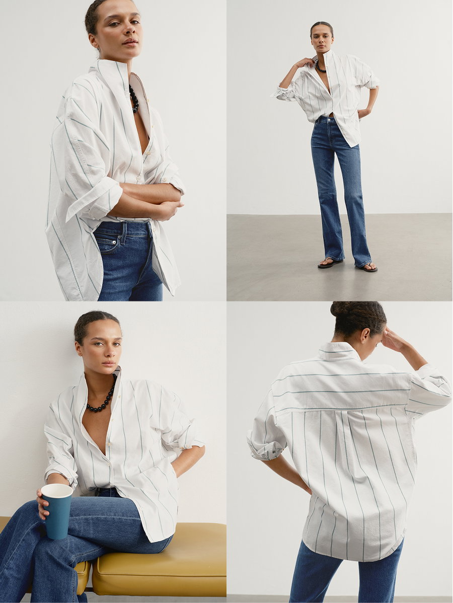 A soft, yarn-dyed cotton oxford that feels luxuriously lived-in.