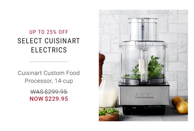 up to 25% off Select Cuisinart Electrics