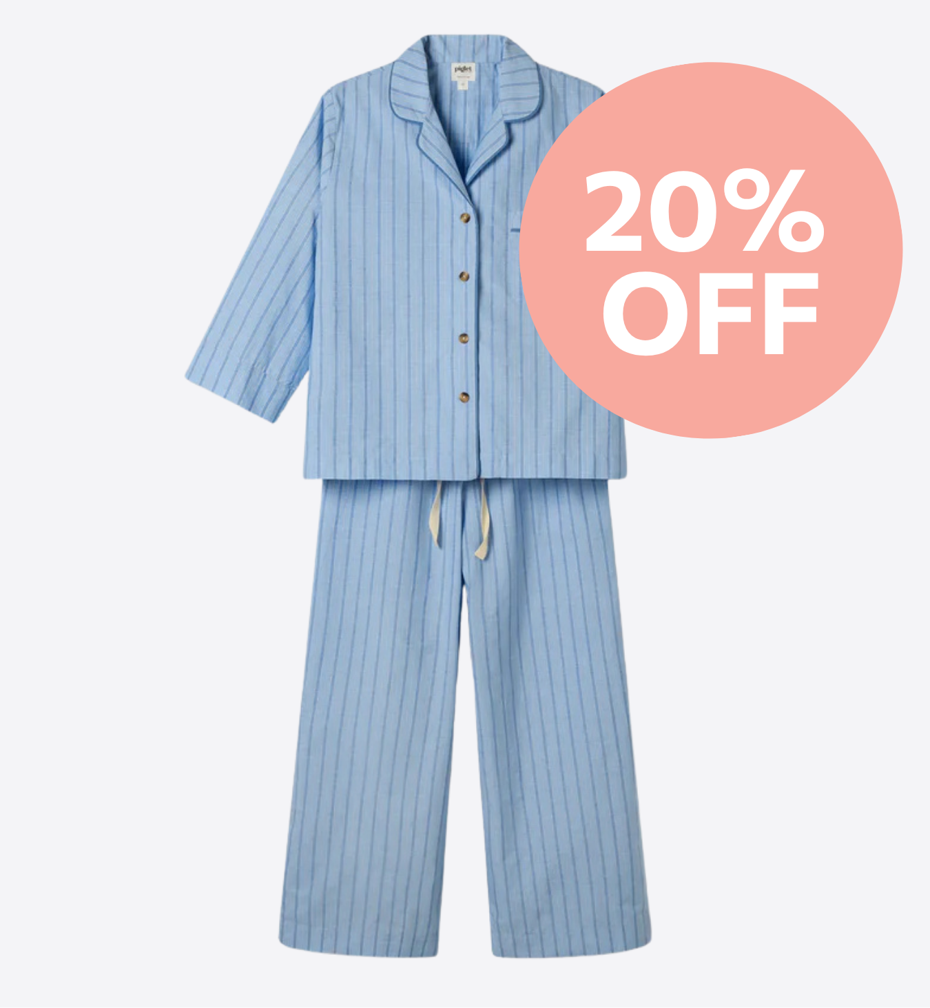Favourite Stripe Cotton Cropped Trouser Set