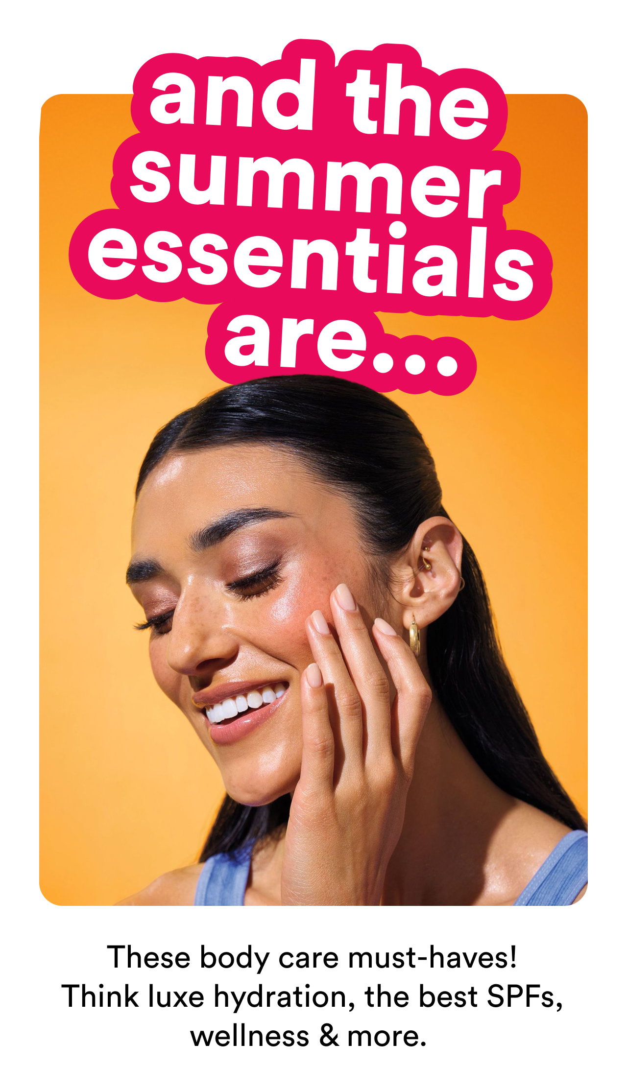 And the summer essentials are | Shop now