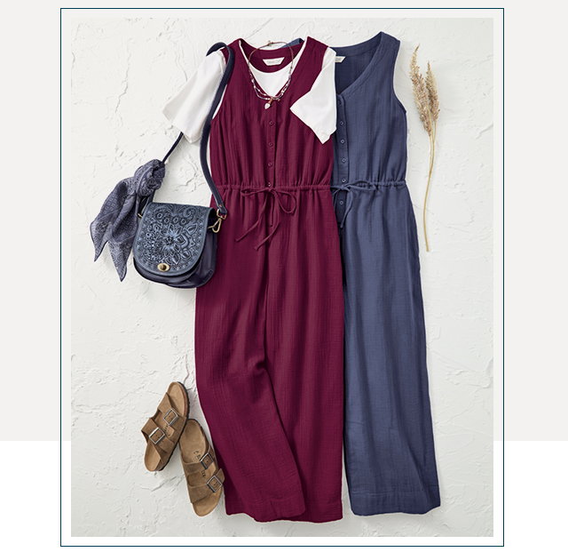 Summer Breeze Gauze Tie-Waist Jumpsuit outfit
