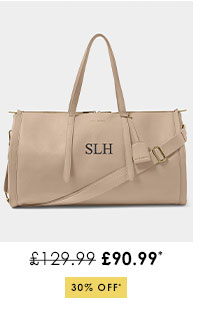  Fold-Out Garment Weekend Bag in Light Taupe