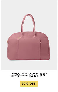 Nylon-Luxe Everyday Holdall in Deep Rose