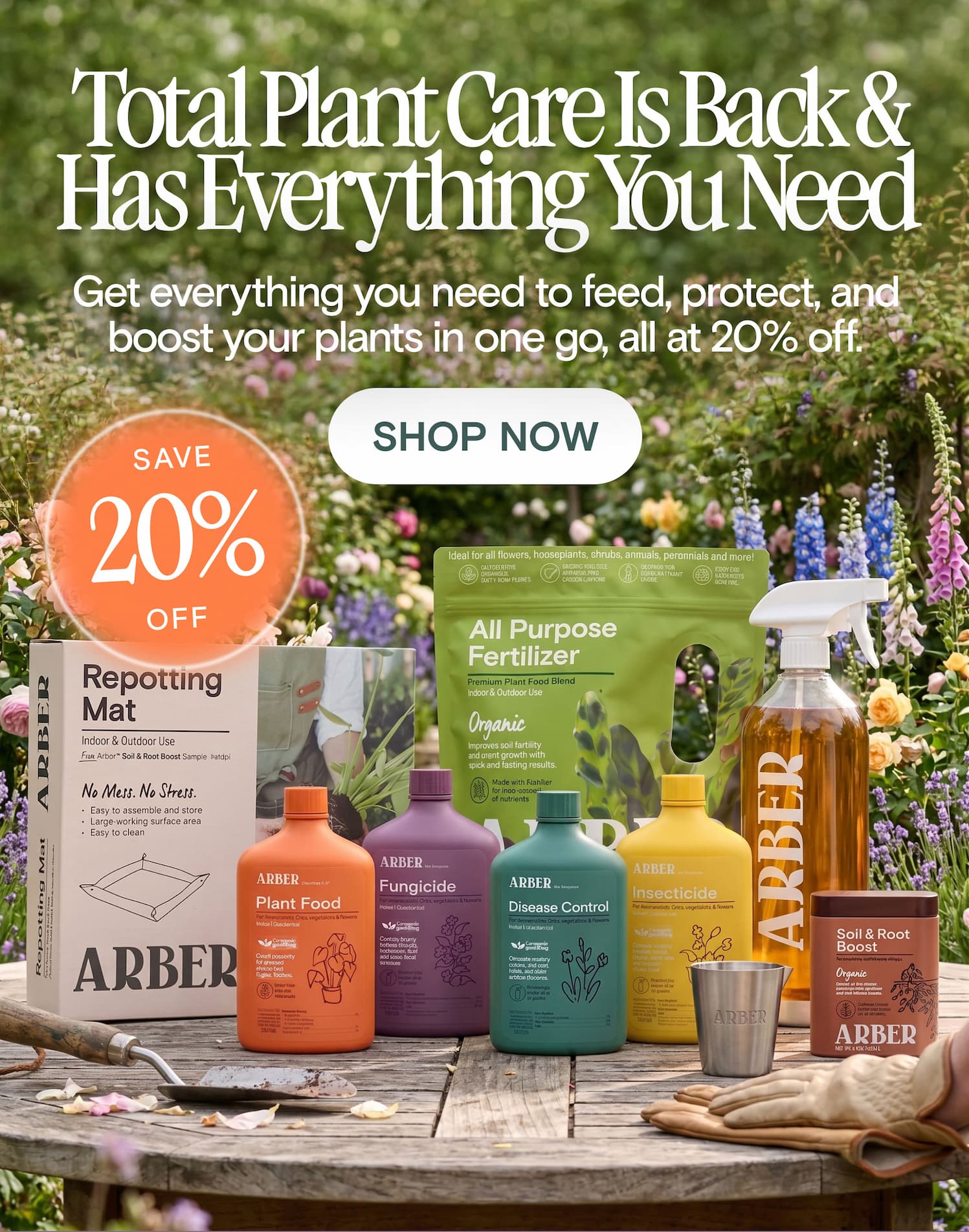 Total Plant Care is Back &  Has Everything You Need Get everything you need to feed, protect, and boost your plants in one go, all at 20% off.