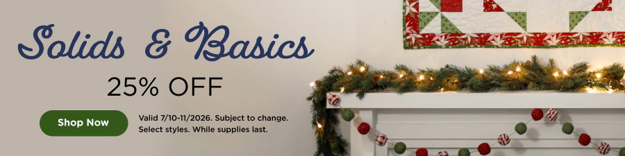 Solids & Basics 25% Off. Shop now. Valid through 7/11/26. Subject to change. Select styles. While supplies last.