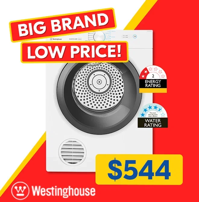 Westinghouse 6.5kg Sensor Vented Dryer