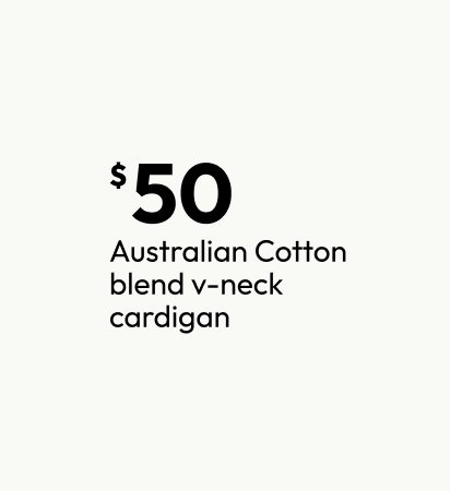 Australian Cotton blend v-neck cardigan