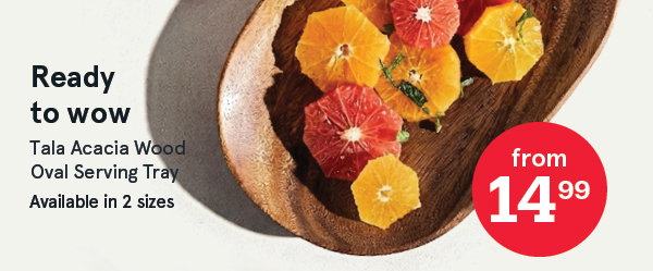 Tala Acacia Wood Oval Serving Tray