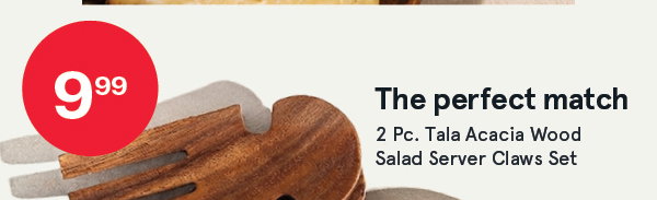 Tala Acacia Wood Salad Server Claws