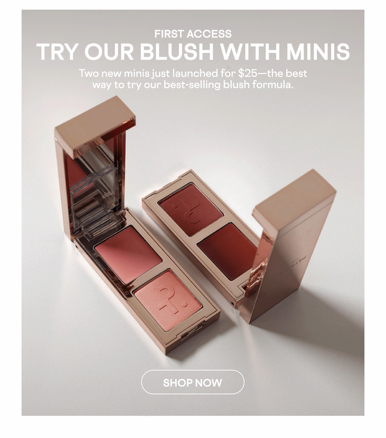 TRY OUR BLUSH WITH MINIS