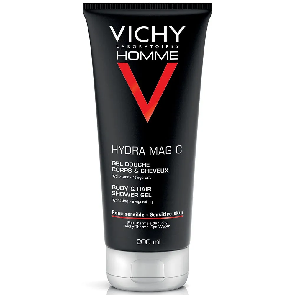 Vichy Homme Hydra Mag C Gel Doccia Corpo e Capelli Uomo Pelle Sensibile 200ml