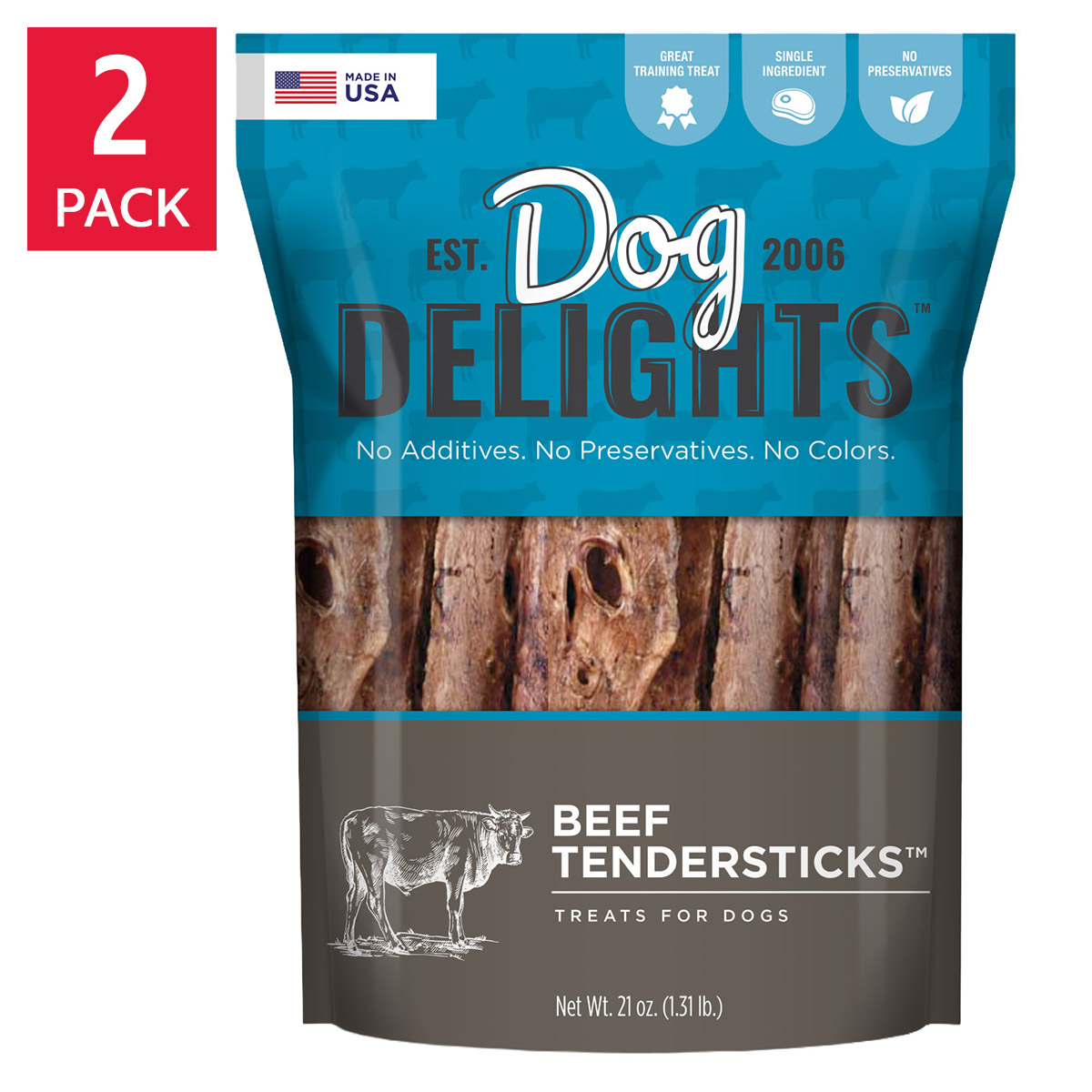 Dog Delights Beef Tendersticks, 21 oz, 2-pack