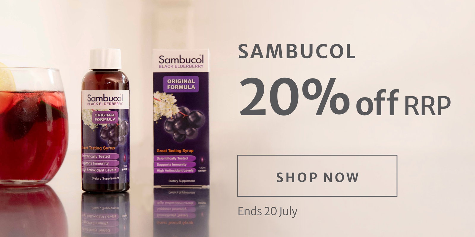 20% off RRP on Sambucol