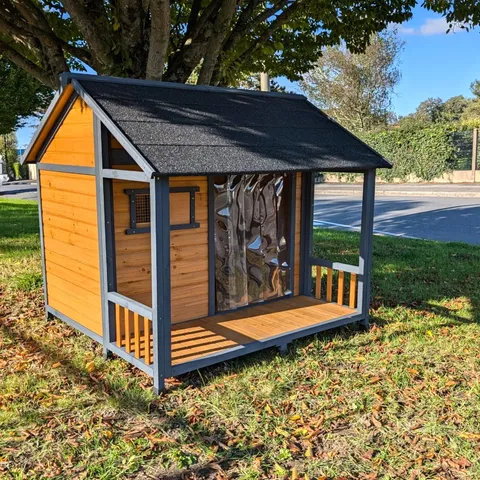 Niche à chien Chalet Saint-Bernard V2 toit shingle taille XXL