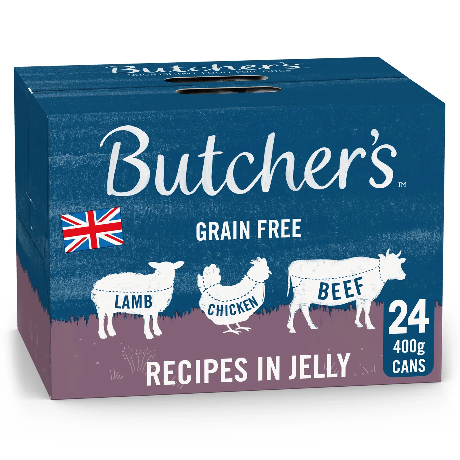 Image of Butcher's Wet Dog Food Tins in Jelly - Beef, Chicken & Lamb