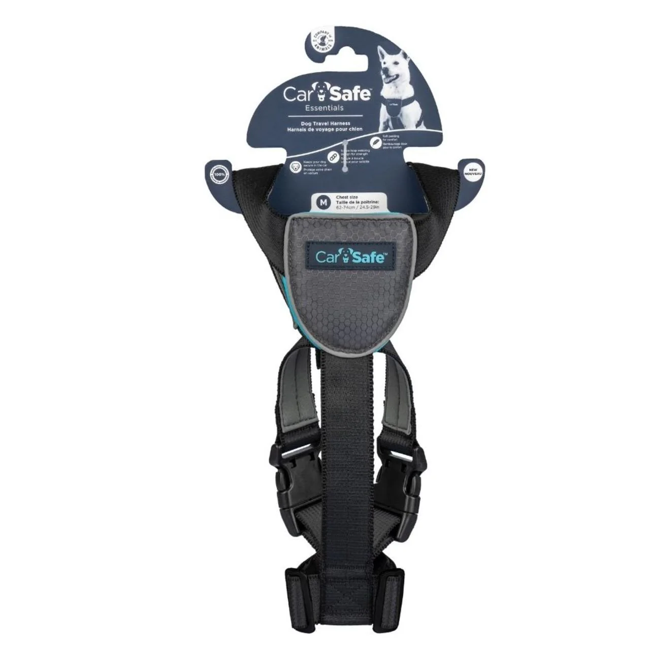 Image of CarSafe Black Travel Harness for Dogs