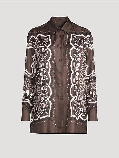 Alfie Silk Shirt In Bandana Print