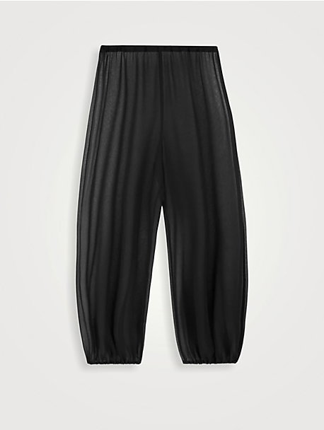 Orissa Sheer Balloon-Leg Pants