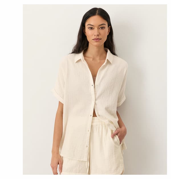 Organic Coastal Double Gauze Oversized Shirt