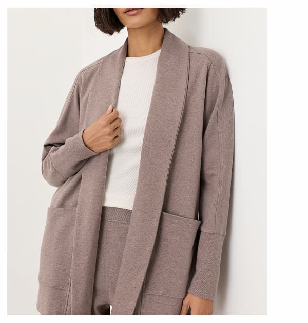 Organic Airplane Wrap Cardigan