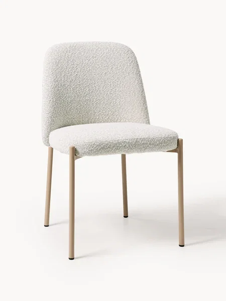 Silla de comedor tapizada en bouclé Felicia