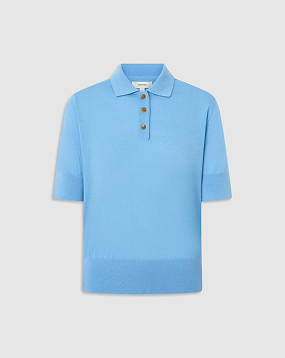 KNIT POLO TOP