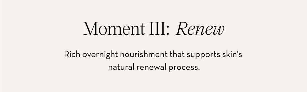 Moment III: Renew