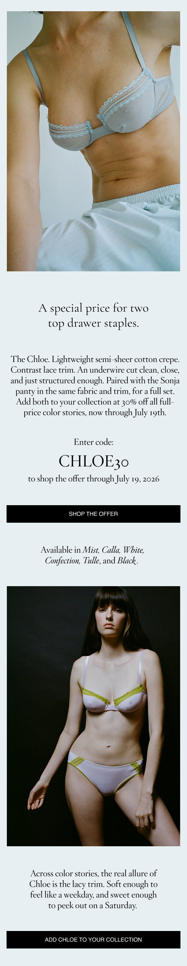 The Chloe & Sonja, now 30% off for a limited time 