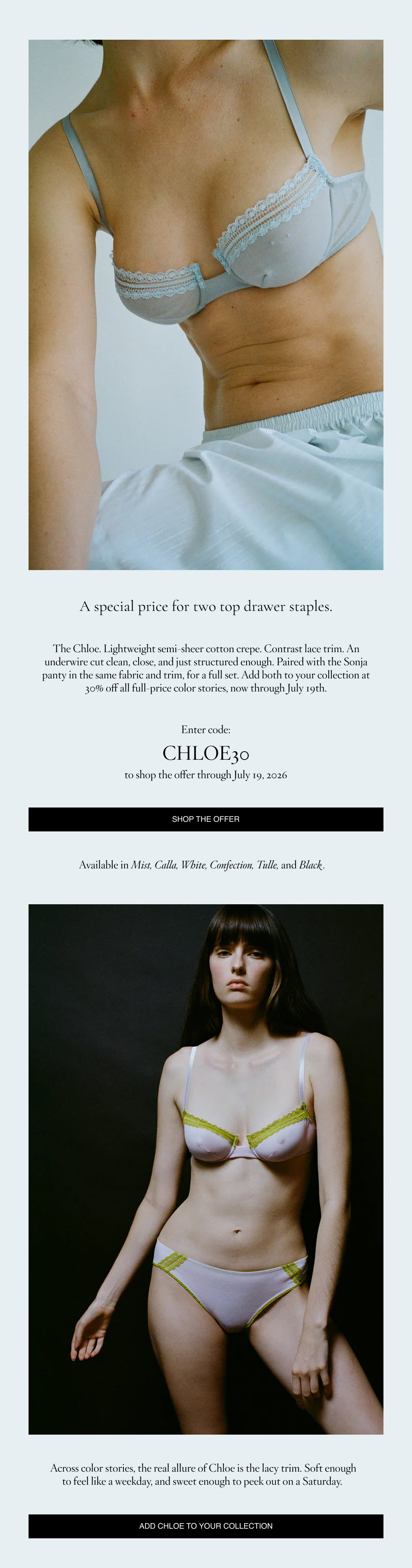 The Chloe & Sonja, now 30% off for a limited time 
