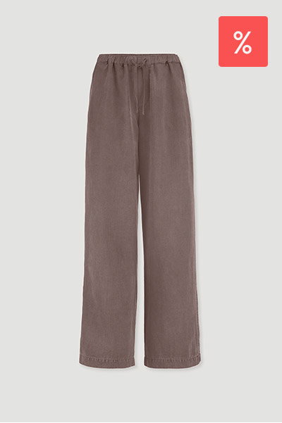 Hose Wide Leg aus TENCEL™ Lyocell mit Leinen