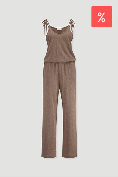Jersey Jumpsuit Relaxed aus Leinen und Bio-Baumwolle