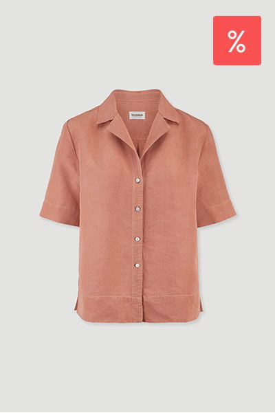 Bluse Relaxed aus TENCEL™ Lyocell mit Leinen