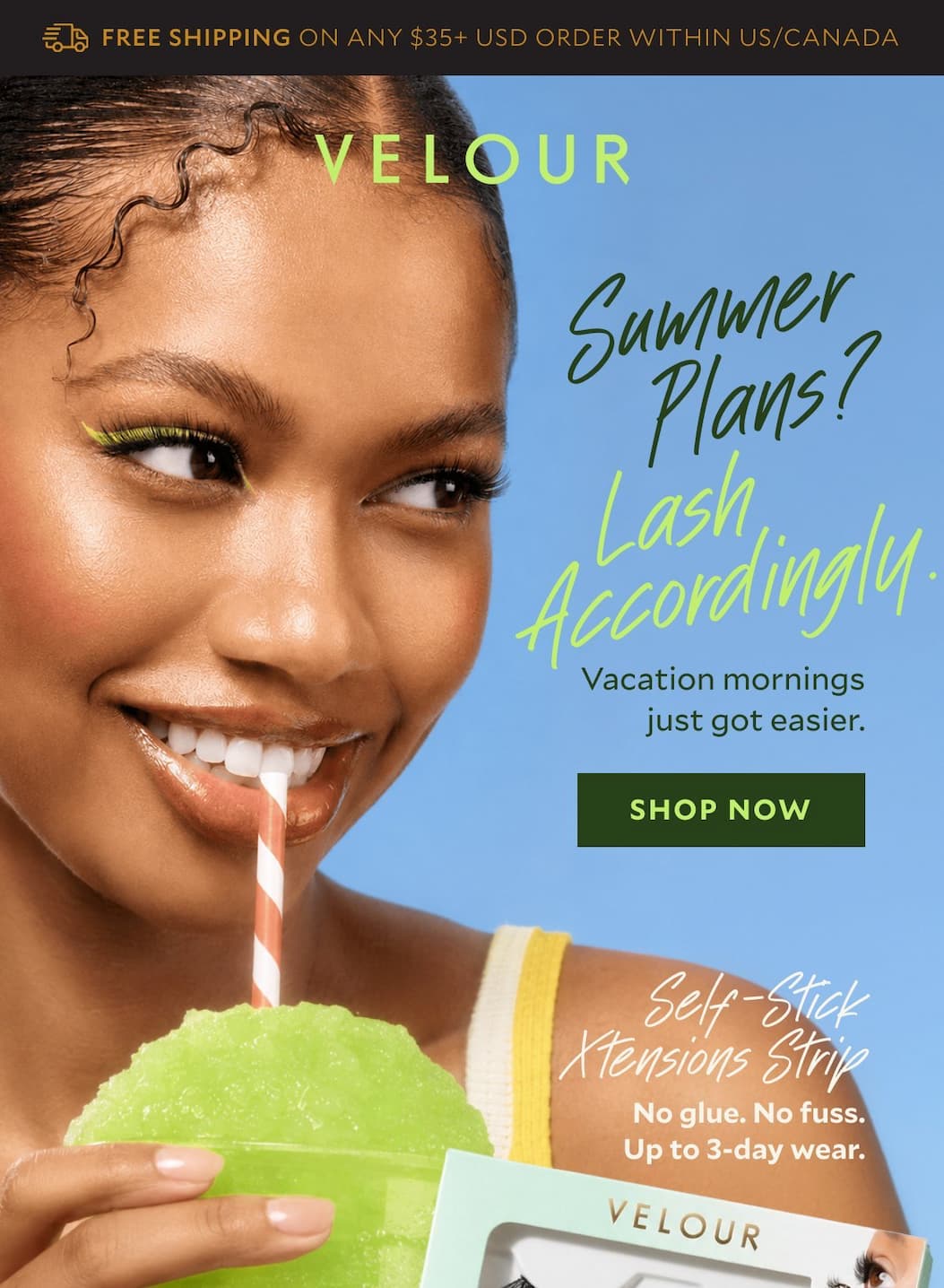 Summer Plans? Lash Accordingly.  Vacation mornings just got easier.