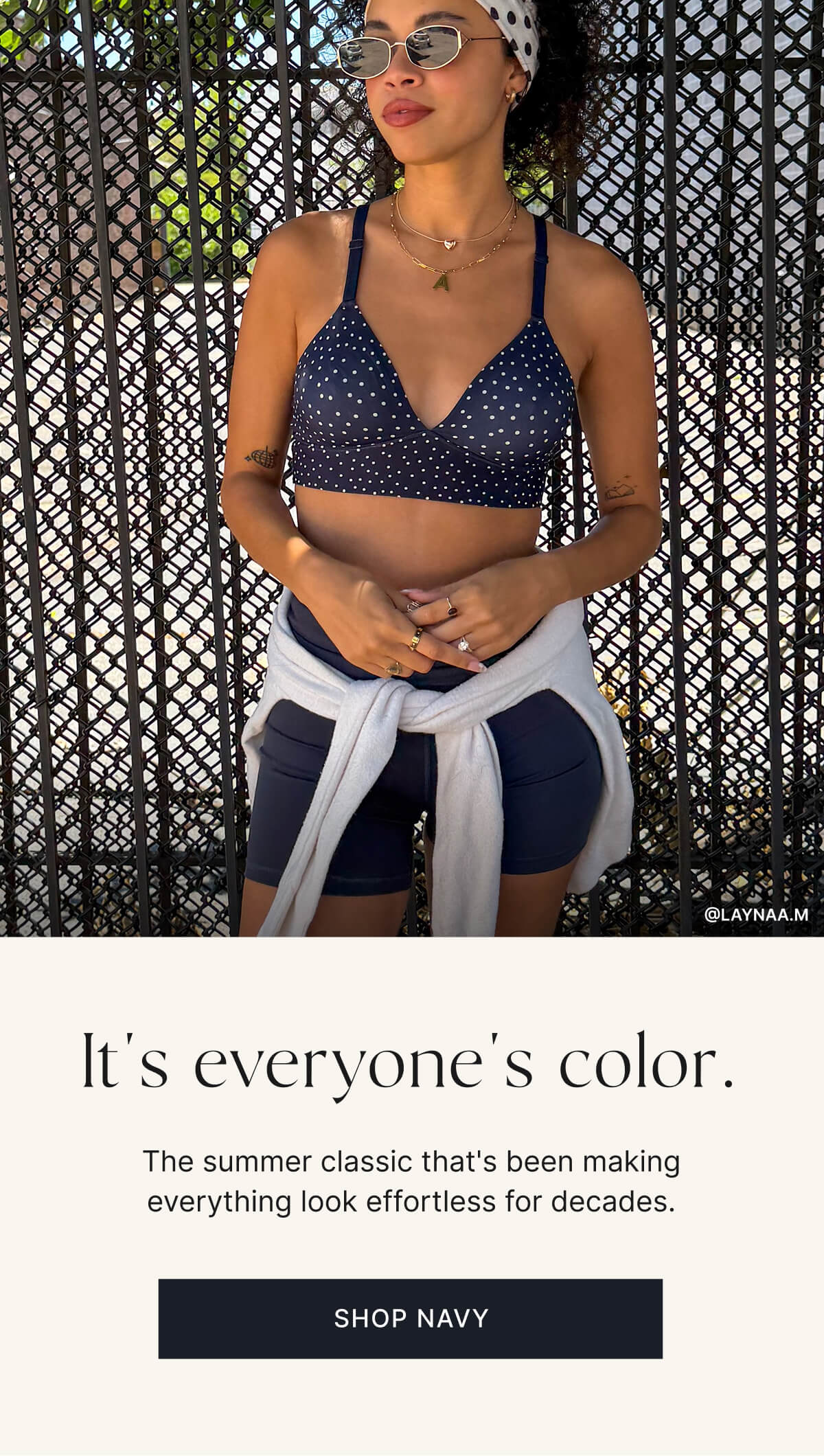 It's everyone's color. Shop navy.