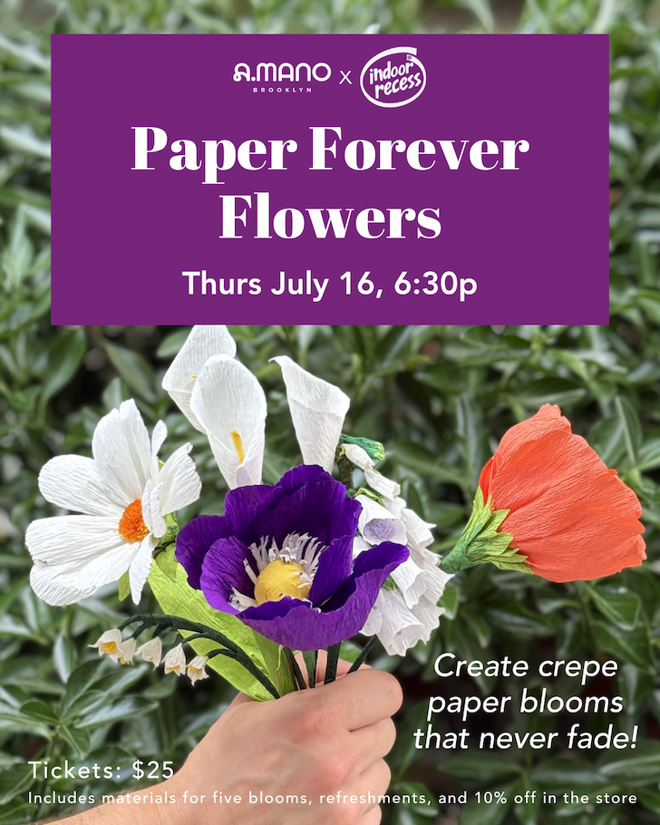 Paper Forever Flowers with Indoor Recess | A.MANO Brooklyn