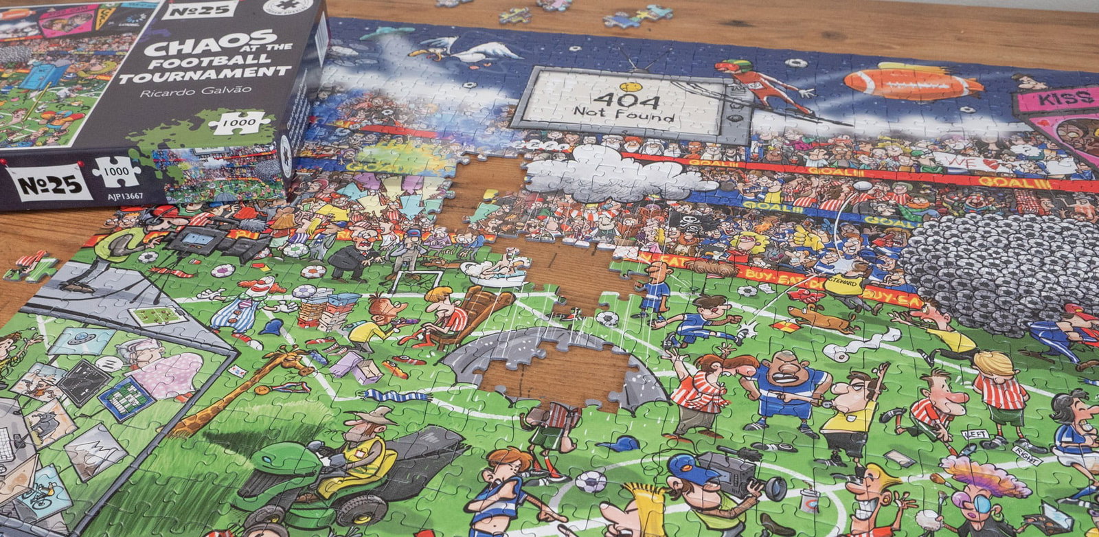 Chaos at The Football Tournament No.25 1000 Piece Jigsaw Puzzle