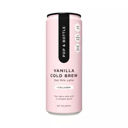 Pop & Bottle Oat Milk Latte, Vanilla with Collagen