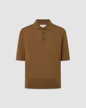 KNIT POLO TOP