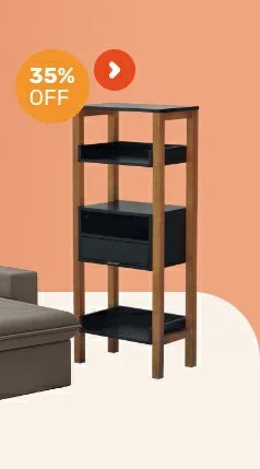 Estante Nick 1 GV Preta e Avelã